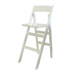 כסא בר מתקפל - לבן