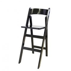 2036 כסא בר רחב מתקפל שחור