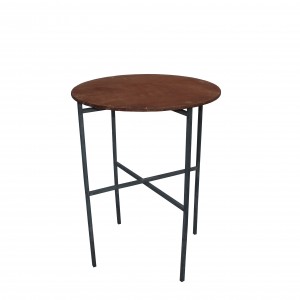 שולחן בר עגול פלטה + רגל איקס